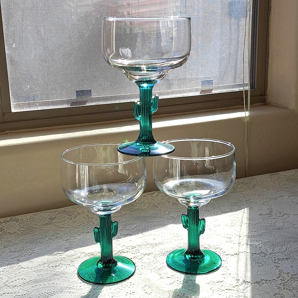 Libbey Cactus Margarita Glass set of 3, 16 oz, price firm